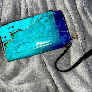 Blue and Gold Galaxy Wallet